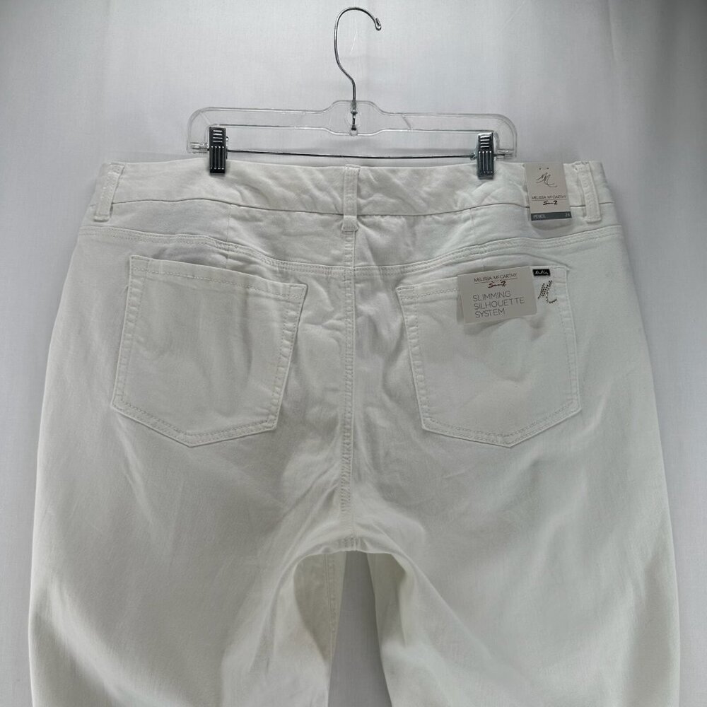 Melissa McCarthy Seven7 Jeans Womens 24 Pencil Slimming Silhouette Denim White - Picture 5 of 14